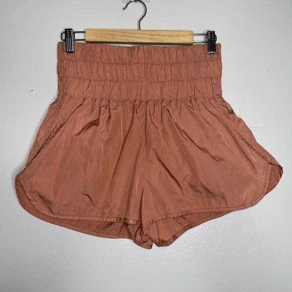Free People Movement The Way Home High Rise Shorts Peaches Orange XS - Picture 2 of 7